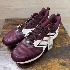 Adidas Men’s Icon 8 Baseball Cleats Maroon & White IG7093 Size 12 NWT